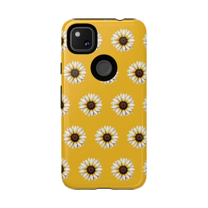 White Sunflower Yellow Tough Cell Phone Case - Ruppy's Creations