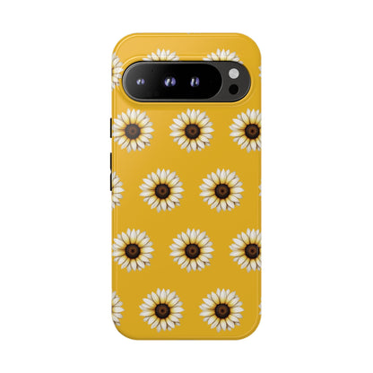 White Sunflower Yellow Tough Cell Phone Case - Ruppy's Creations