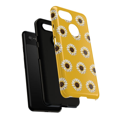 White Sunflower Yellow Tough Cell Phone Case - Ruppy's Creations