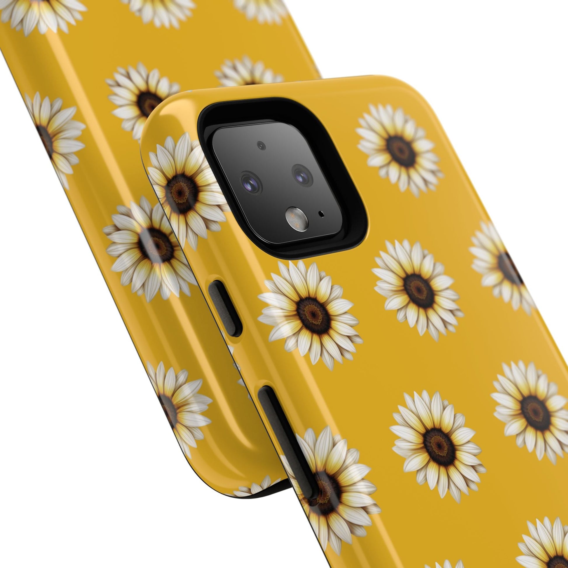 White Sunflower Yellow Tough Cell Phone Case - Ruppy's Creations