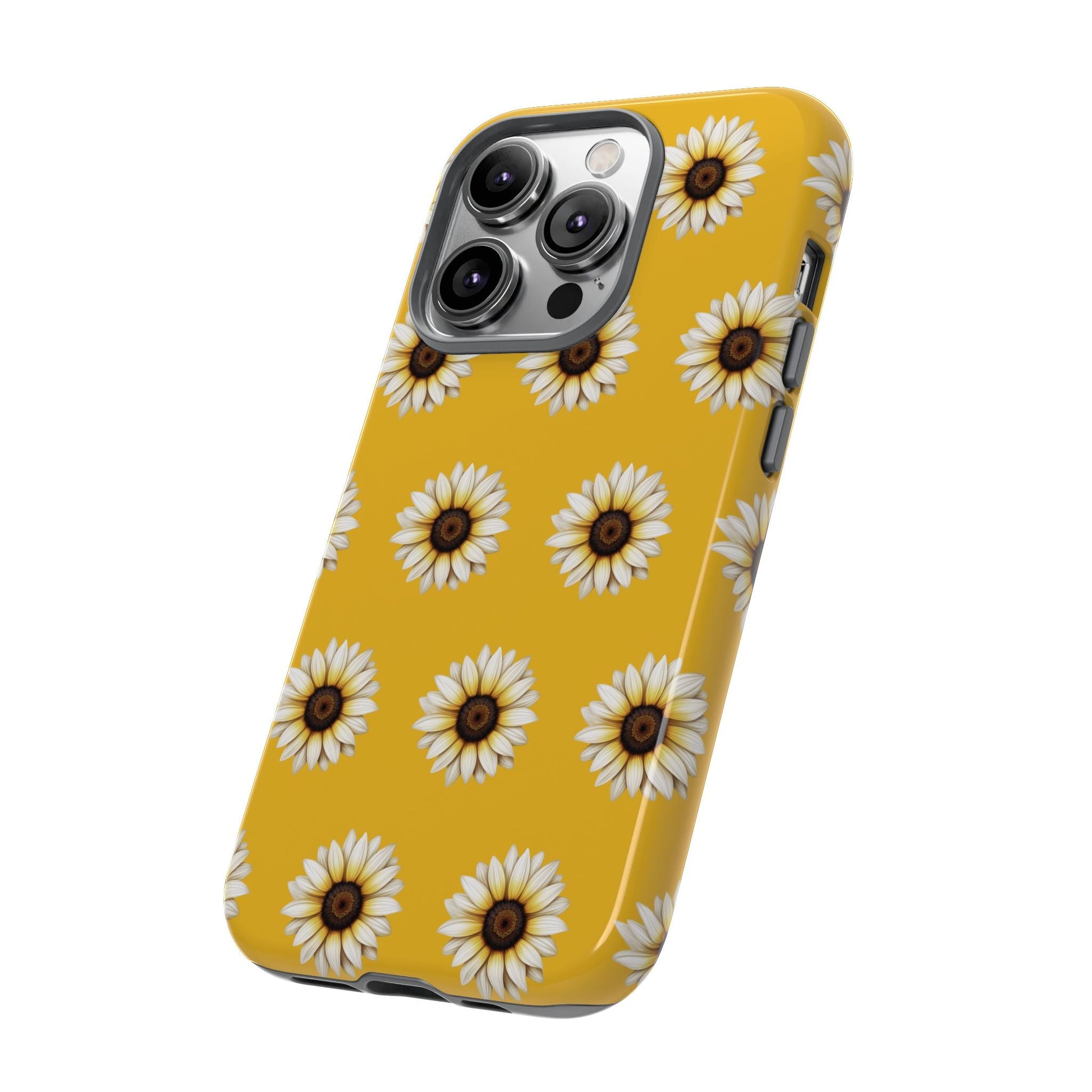 White Sunflower Yellow Tough Cell Phone Case - Ruppy's Creations