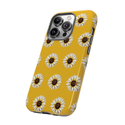 White Sunflower Yellow Tough Cell Phone Case - Ruppy's Creations