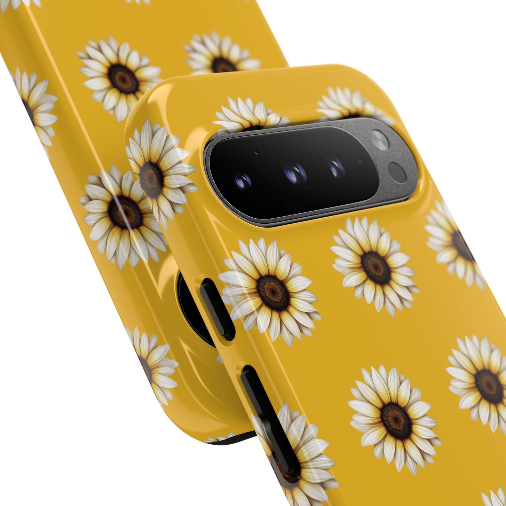 White Sunflower Yellow Tough Cell Phone Case - Ruppy's Creations
