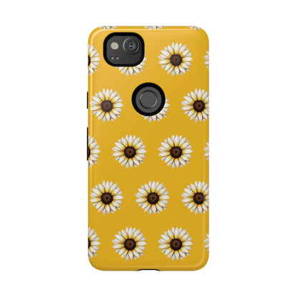 White Sunflower Yellow Tough Cell Phone Case - Ruppy's Creations