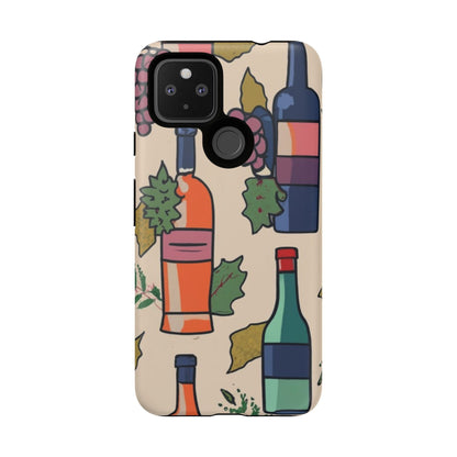 Wine Bottles & Grapes Tough Cell Phone Case - Ruppy's Creations