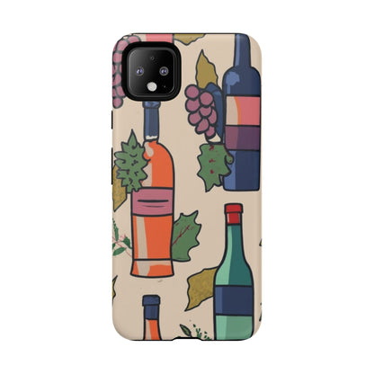 Wine Bottles & Grapes Tough Cell Phone Case - Ruppy's Creations