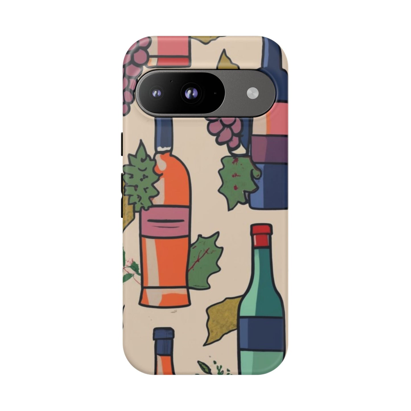 Wine Bottles & Grapes Tough Cell Phone Case - Ruppy's Creations