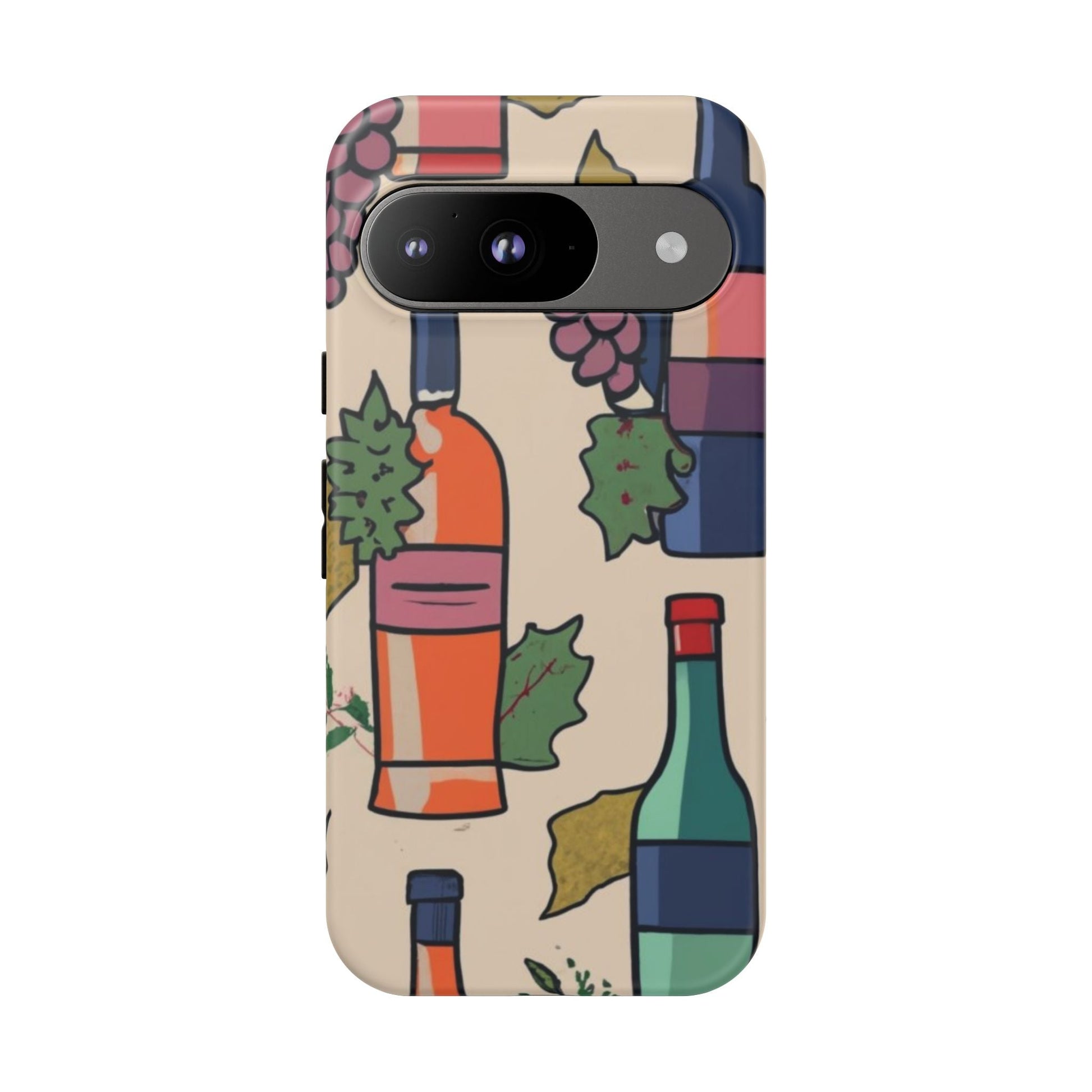 Wine Bottles & Grapes Tough Cell Phone Case - Ruppy's Creations