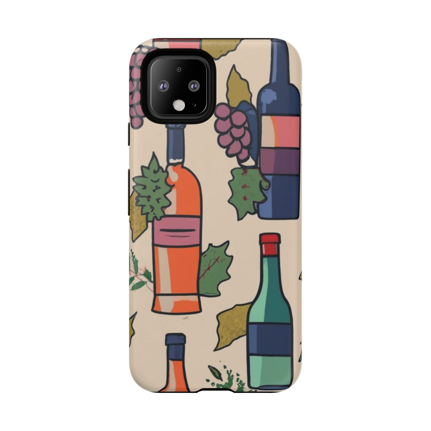 Wine Bottles & Grapes Tough Cell Phone Case - Ruppy's Creations