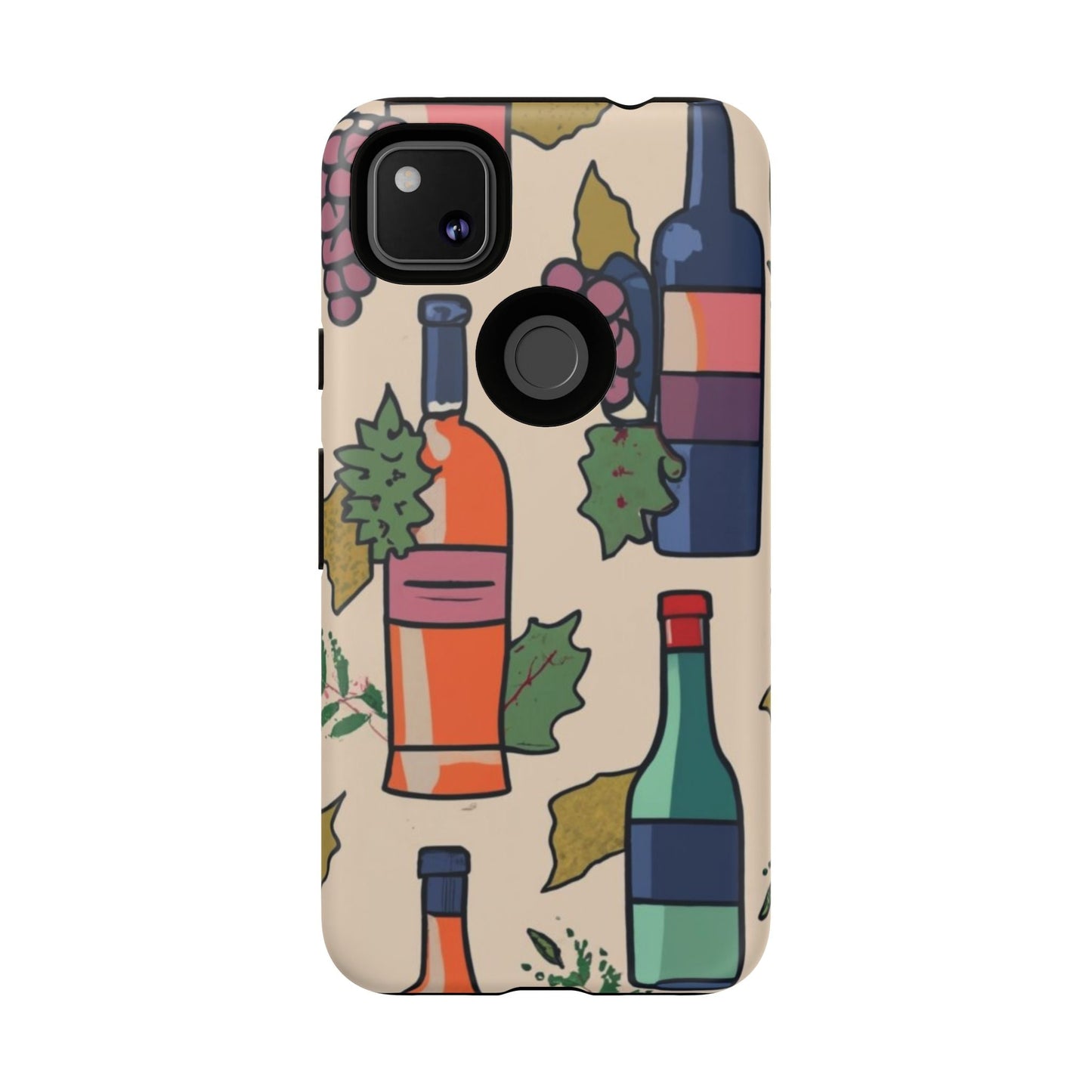 Wine Bottles & Grapes Tough Cell Phone Case - Ruppy's Creations