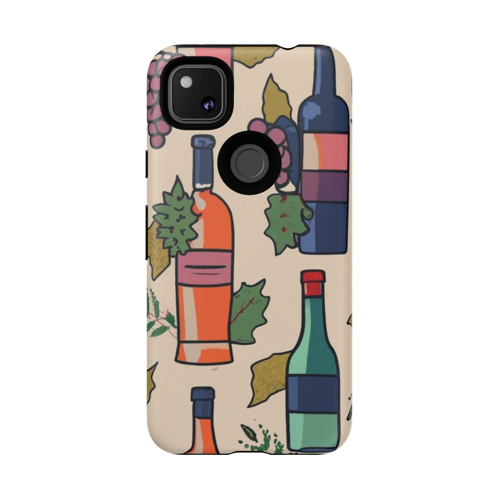 Wine Bottles & Grapes Tough Cell Phone Case - Ruppy's Creations