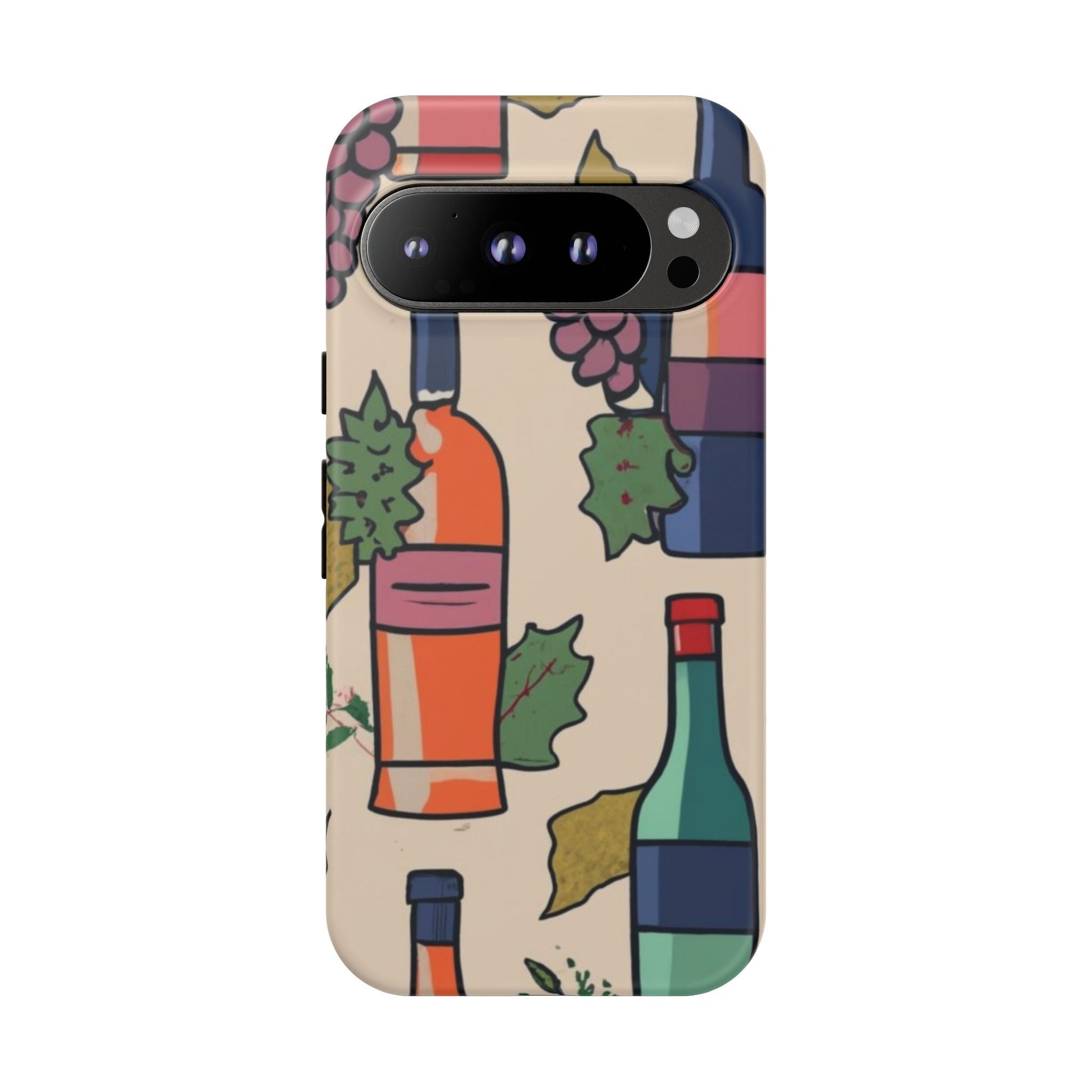 Wine Bottles & Grapes Tough Cell Phone Case - Ruppy's Creations