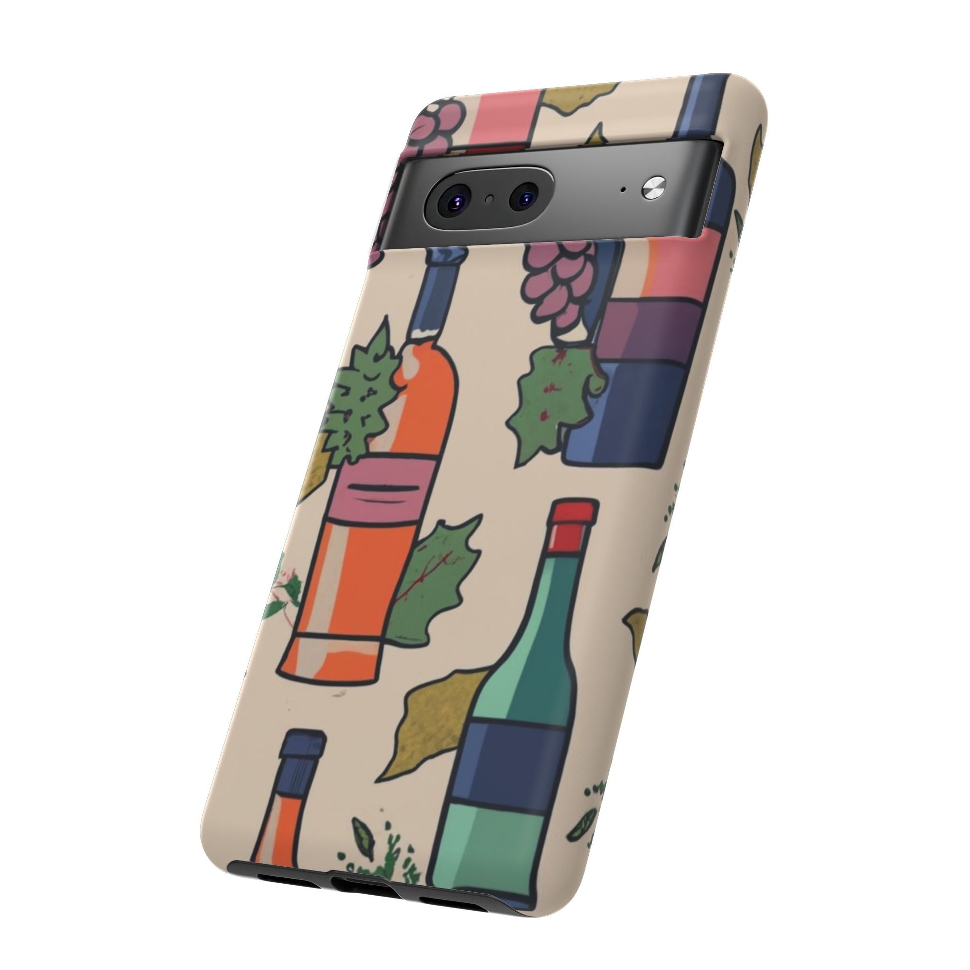 Wine Bottles & Grapes Tough Cell Phone Case - Ruppy's Creations