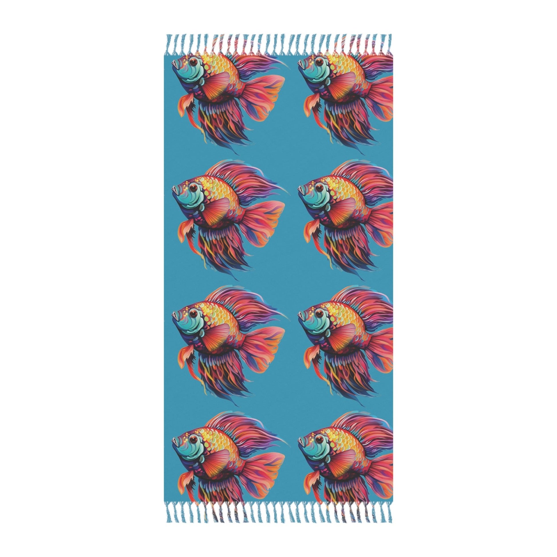 tropical fish poolside blanket