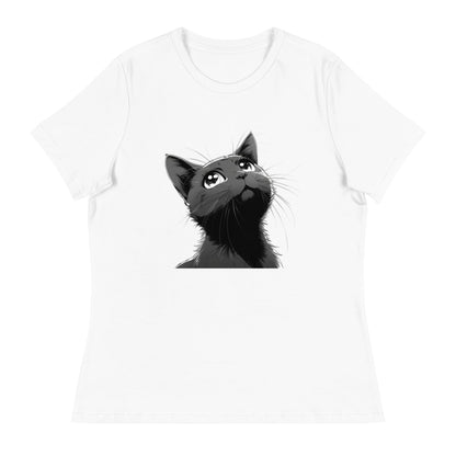 Anime Black Cat Women's Relaxed T-Shirt (sizes up to 3x) - Ruppy's Creations