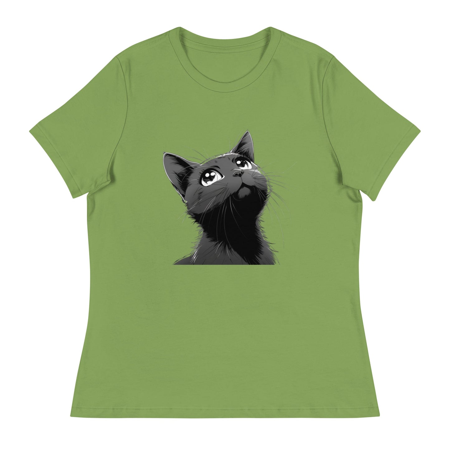 Anime Black Cat Women's Relaxed T-Shirt (sizes up to 3x) - Ruppy's Creations