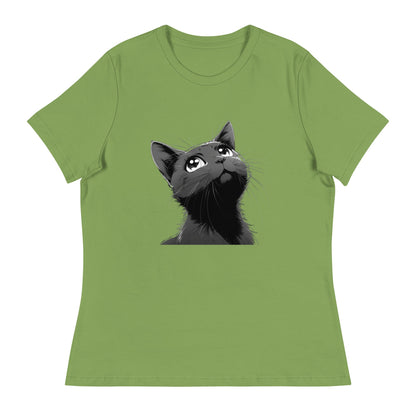 Anime Black Cat Women's Relaxed T-Shirt (sizes up to 3x) - Ruppy's Creations