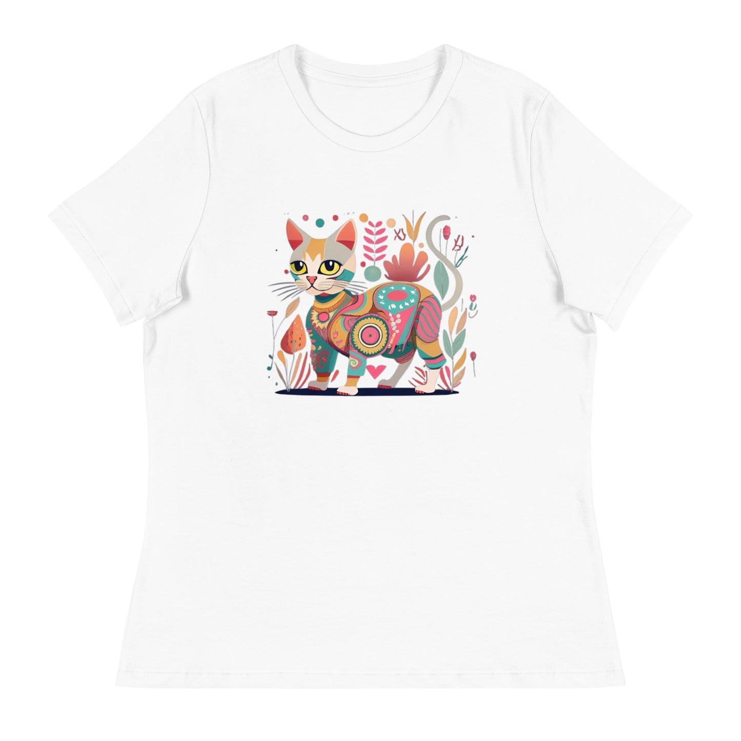 Bloomcore Cat Women's Relaxed T-Shirt (sizes up to 3x) - Ruppy's Creations