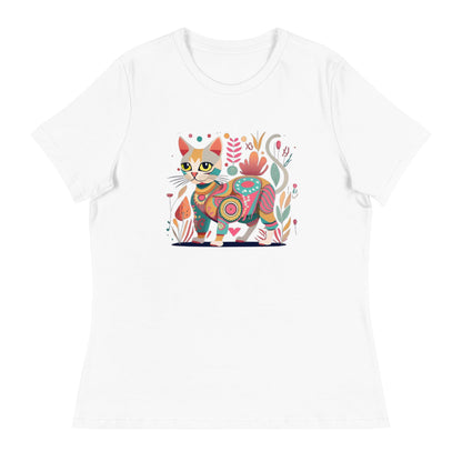 Bloomcore Cat Women's Relaxed T-Shirt (sizes up to 3x) - Ruppy's Creations
