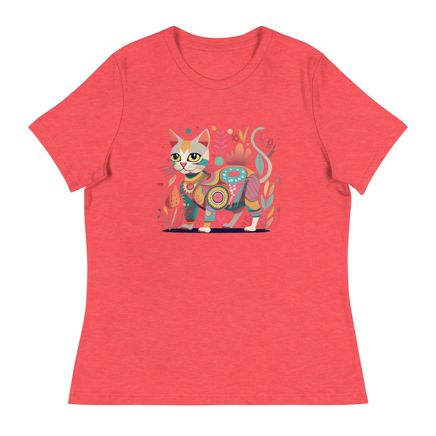 Bloomcore Cat Women's Relaxed T-Shirt (sizes up to 3x) - Ruppy's Creations