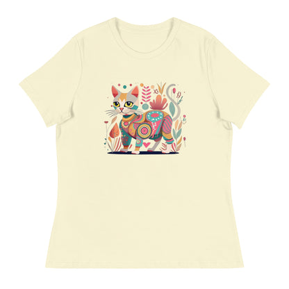 Bloomcore Cat Women's Relaxed T-Shirt (sizes up to 3x) - Ruppy's Creations