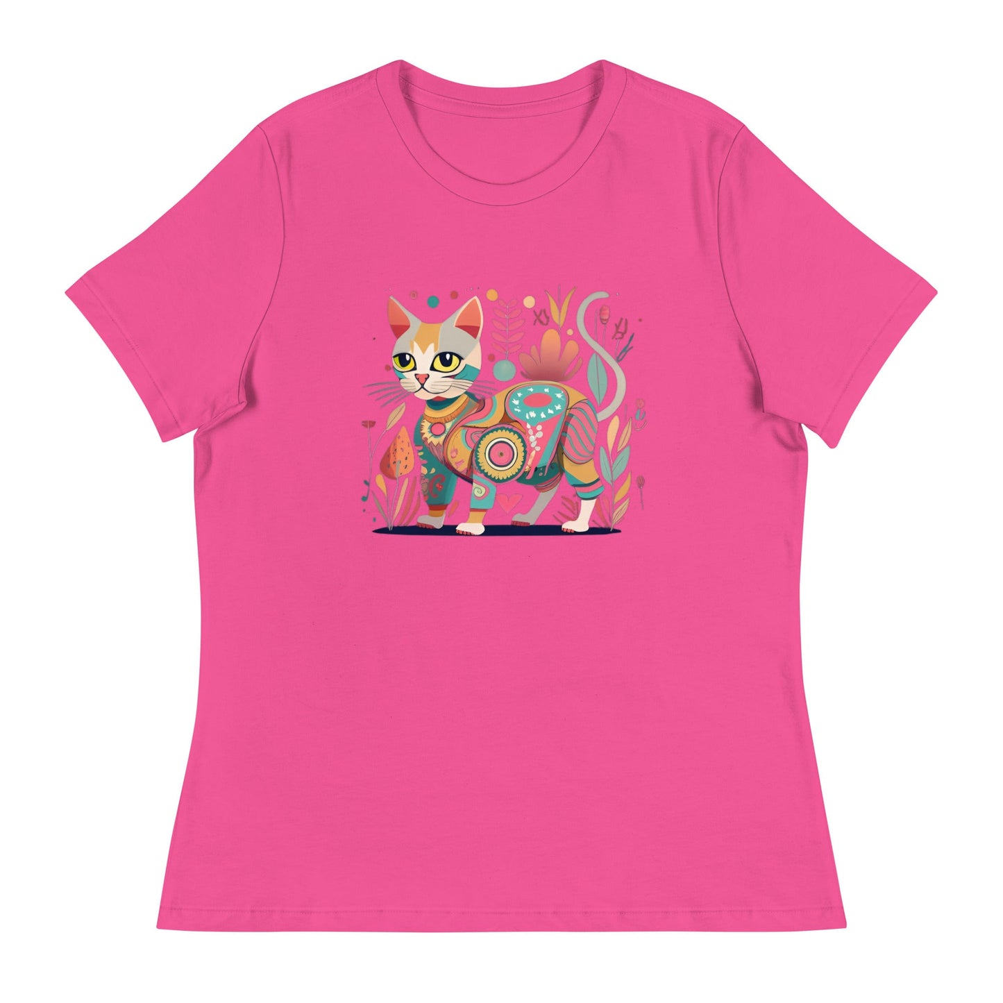 Bloomcore Cat Women's Relaxed T-Shirt (sizes up to 3x) - Ruppy's Creations