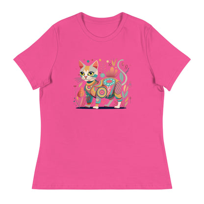 Bloomcore Cat Women's Relaxed T-Shirt (sizes up to 3x) - Ruppy's Creations