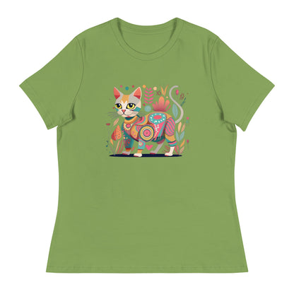 Bloomcore Cat Women's Relaxed T-Shirt (sizes up to 3x) - Ruppy's Creations