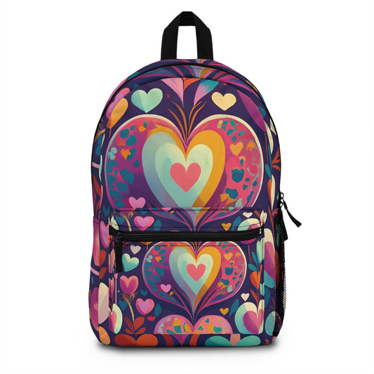 Colorful Hearts Backpack - Ruppy's Creations